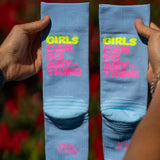 Sporcks Girls Can Do Crew Running Sock  - Light Blue