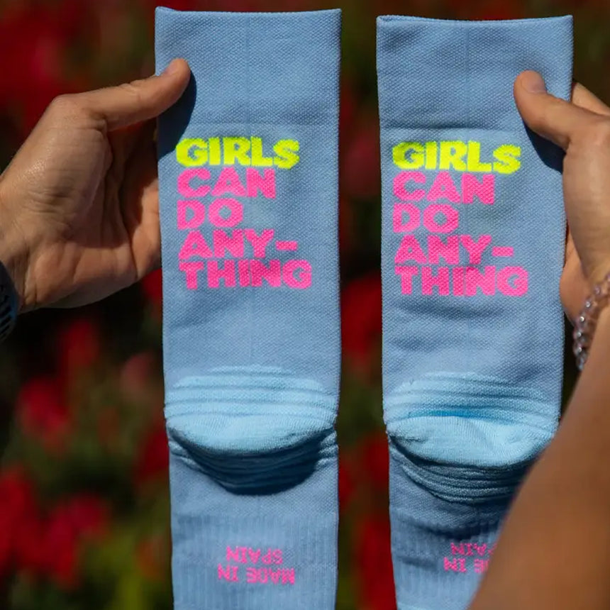 Sporcks Girls Can Do Crew Running Sock  - Light Blue