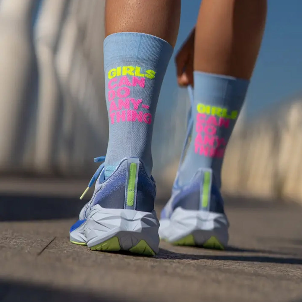 Sporcks Girls Can Do Crew Running Sock  - Light Blue