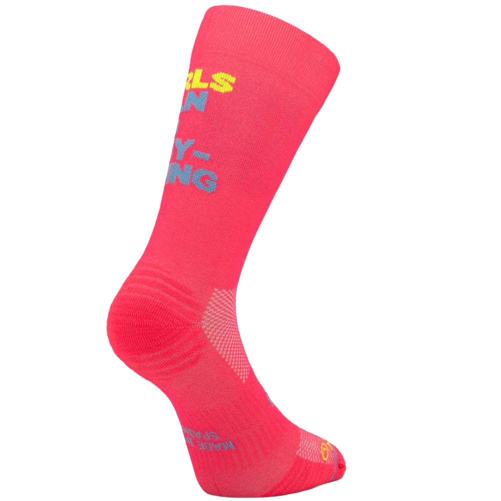 Sporcks Girls Can Do Crew Running Sock  - Diva Pink