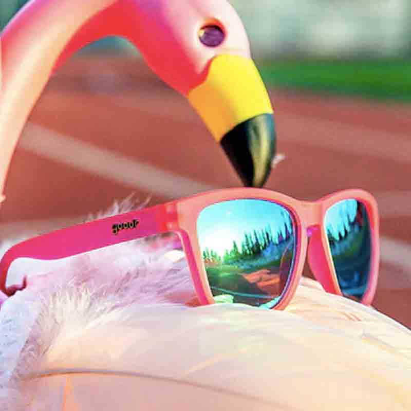 Goodr Flamingos On a Booze Cruise Sunglasses - Pink