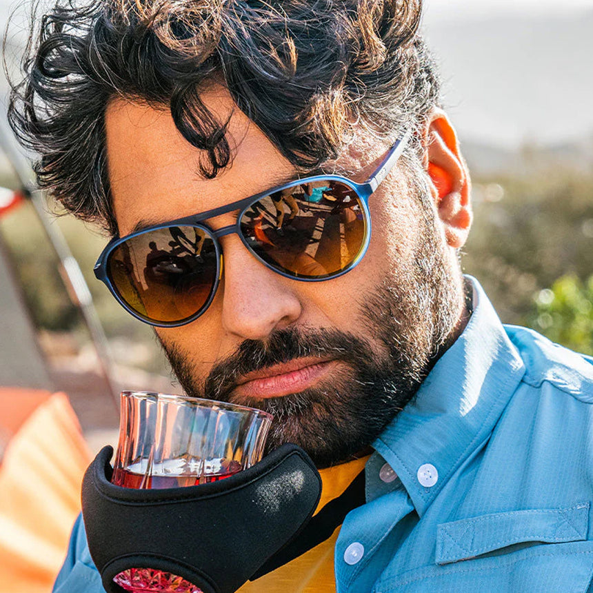Goodr Frequent Skymall Shoppers Sunglasses - Blue/Yellow