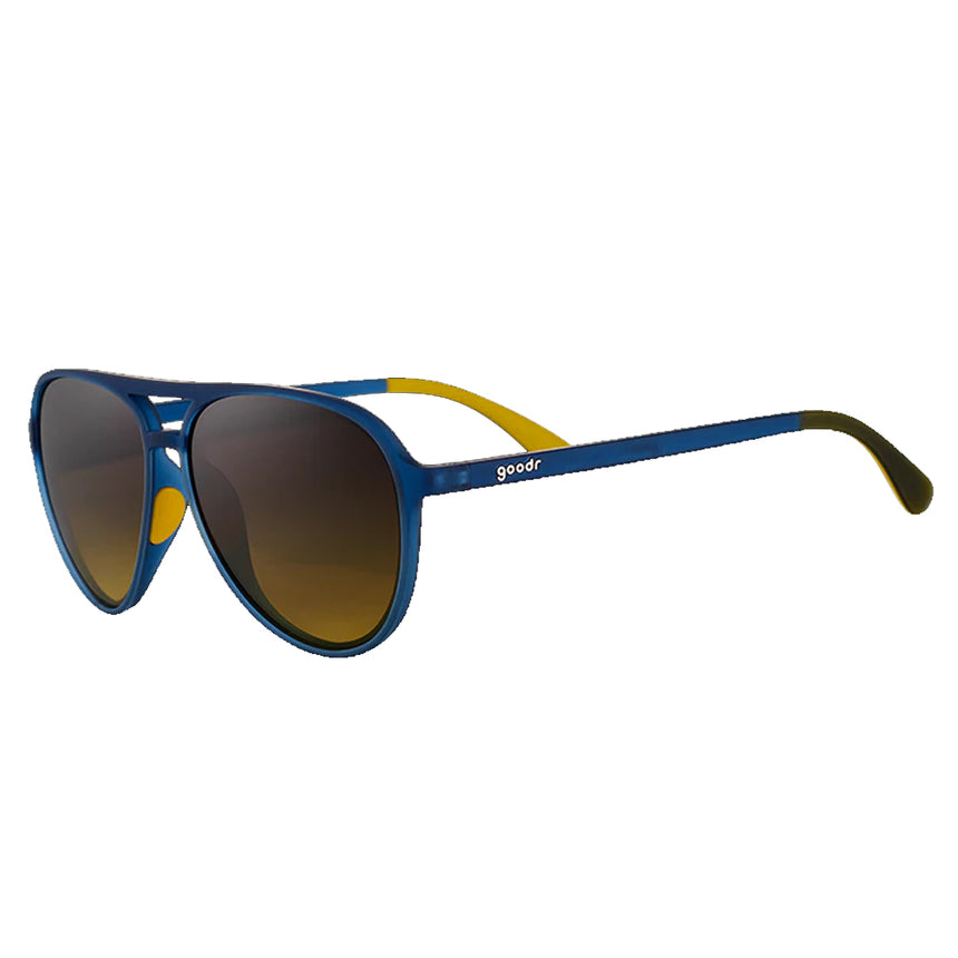 Goodr Frequent Skymall Shoppers Sunglasses - Blue/Yellow