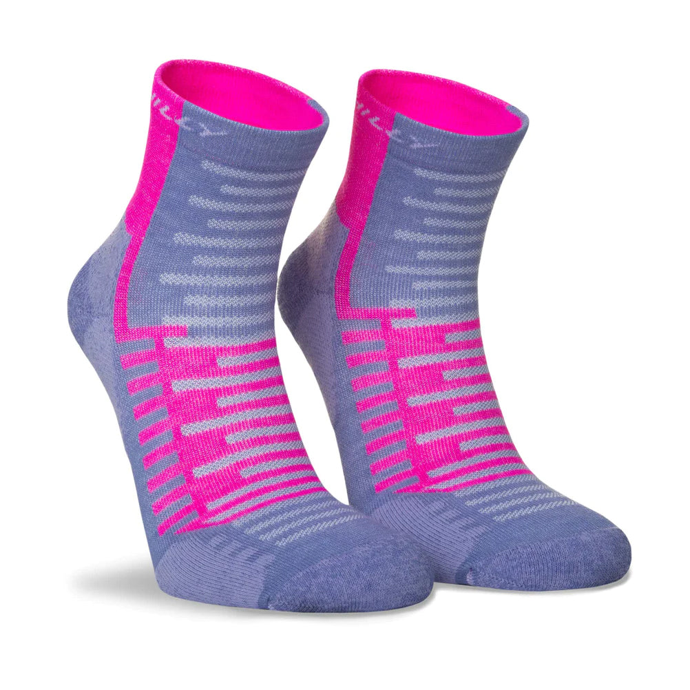 Hilly Active Anklet Women's Running Sock - Lilac/Pink