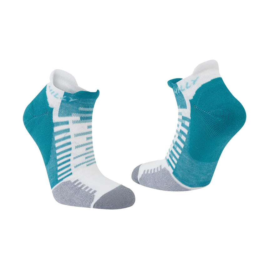 Hilly Active Socklet Running Sock - Teal/White