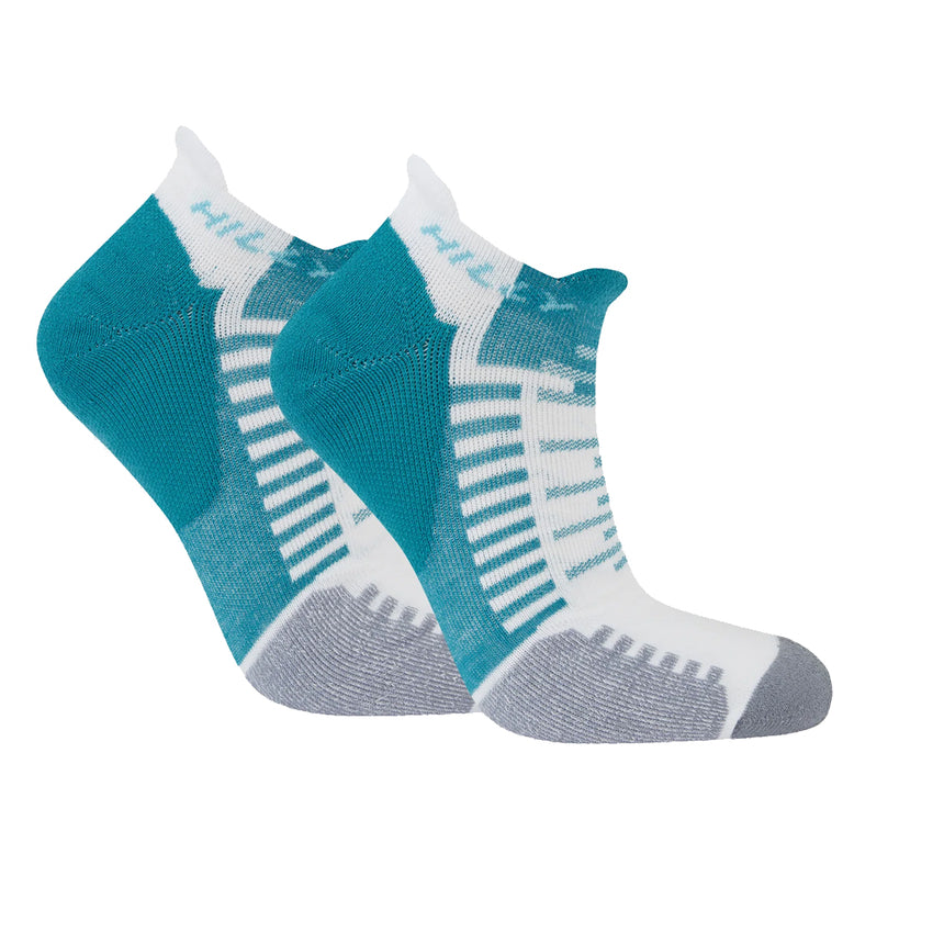 Hilly Active Socklet Running Sock - Teal/White
