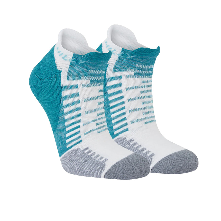 Hilly Active Socklet Running Sock - Teal/White