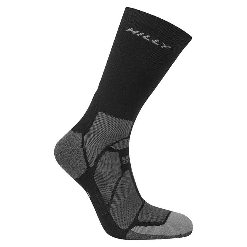 Hilly Marathon Fresh Crew Men's Running Sock - Black/Grey