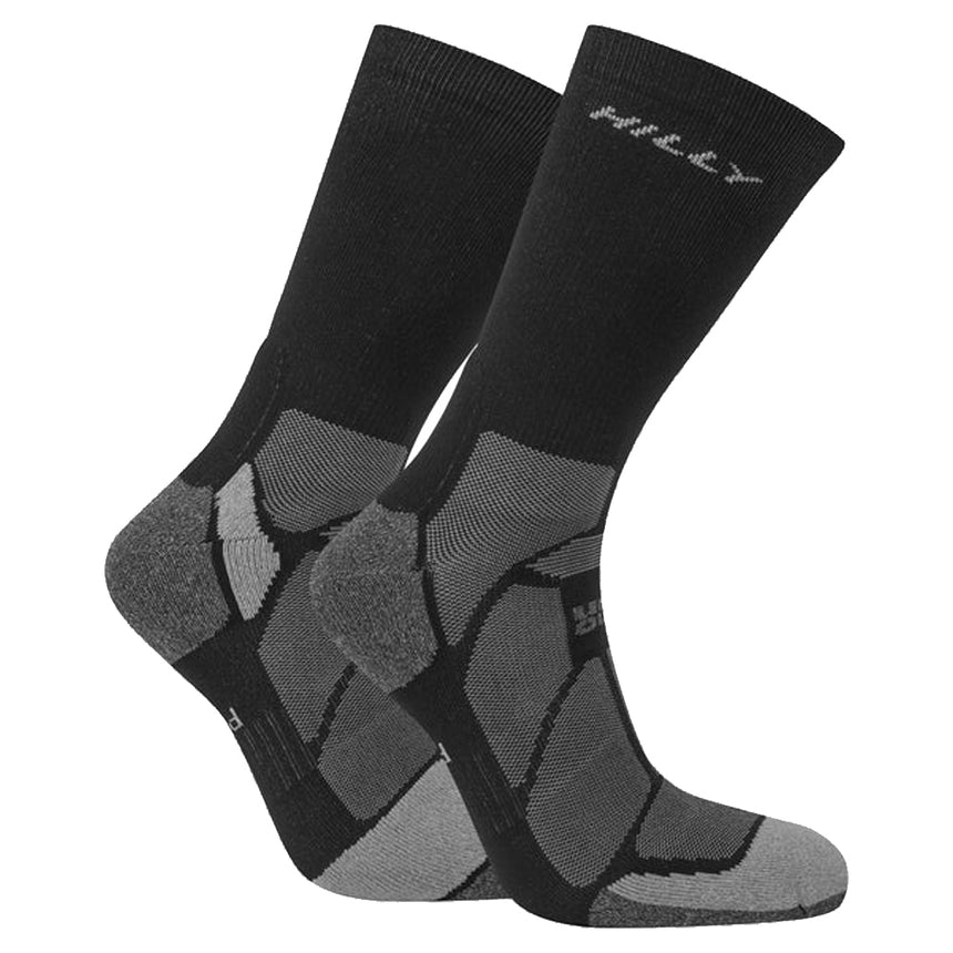 Hilly Marathon Fresh Crew Men's Running Sock - Black/Grey