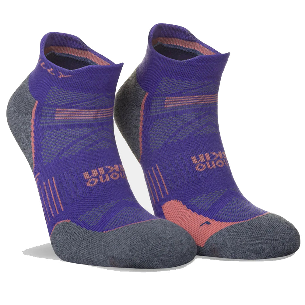 Hilly Supreme Socklet Women's Running Sock - Plum/Grey Marl