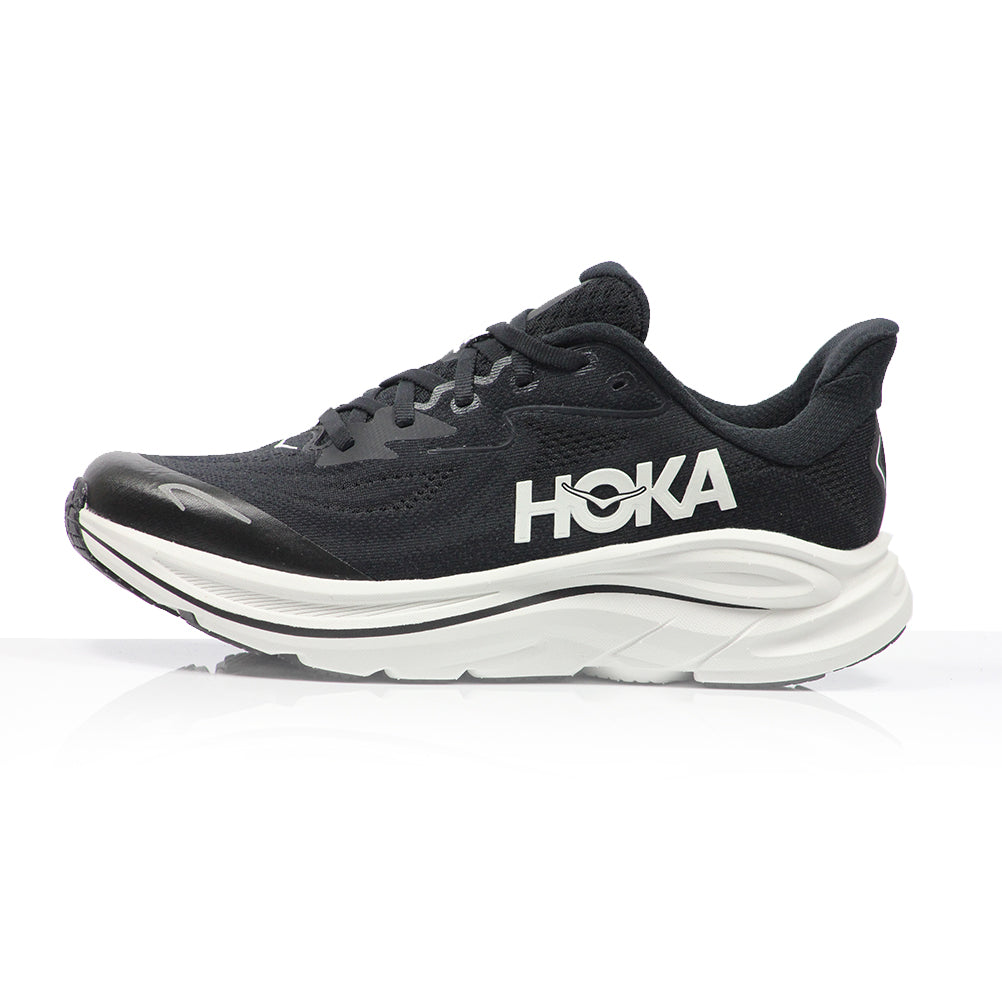 Hoka One One Clifton 10 Junior Running Shoe - Black/White