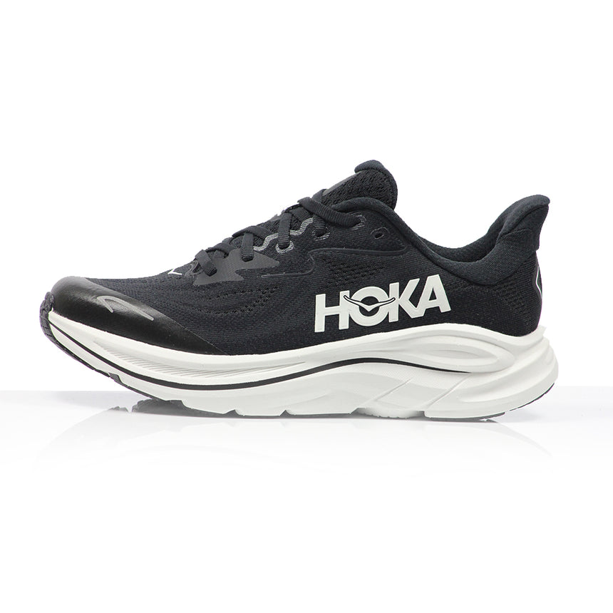 Hoka Clifton 10 Junior Running Shoe - Black/White