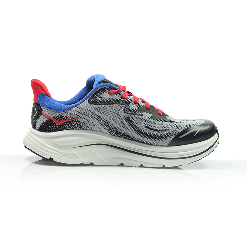 Hoka Clifton 10 Junior Running Shoe - Foggy Grey/Black