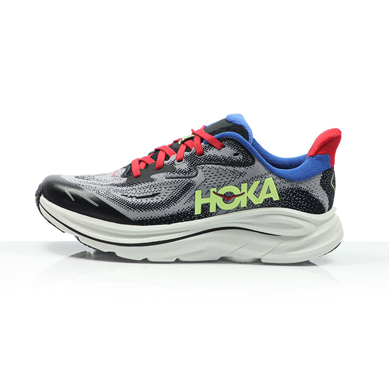 Hoka Clifton 10 Junior Running Shoe - Foggy Grey/Black