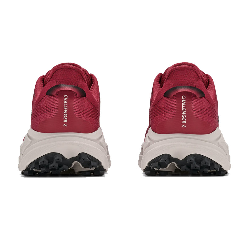 Hoka Challenger 8 Men's Trail Shoe - Red Agate/River Rock Grey