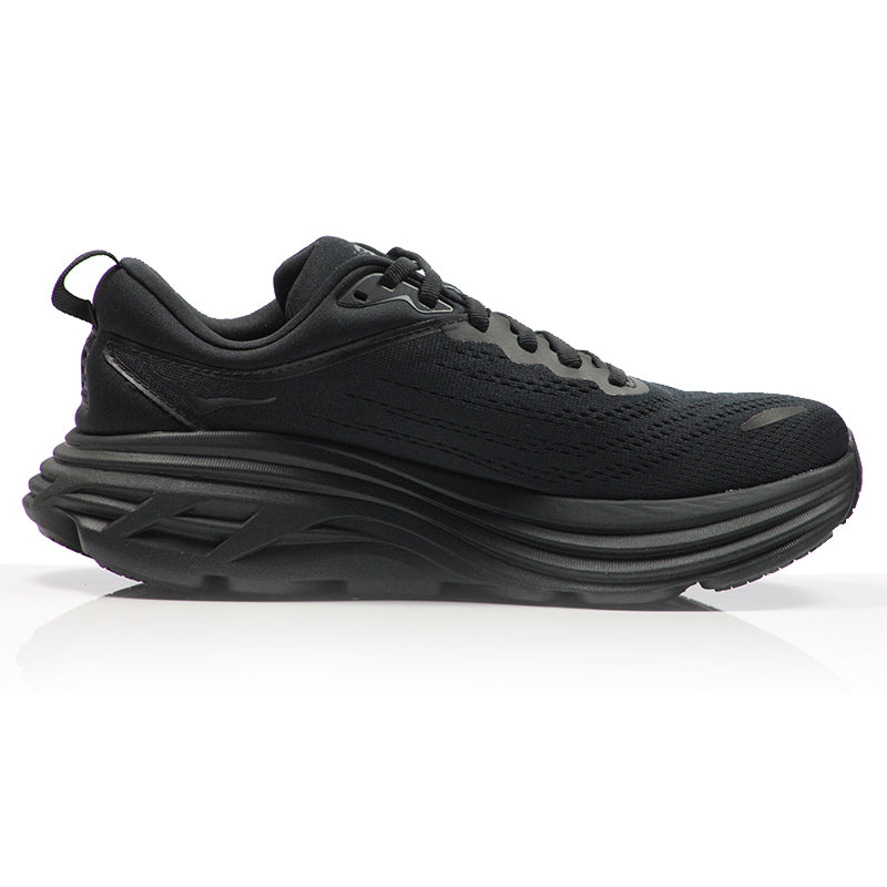 Hoka One One Bondi 8 Women's Wide Fit Running Shoe - Black/Black