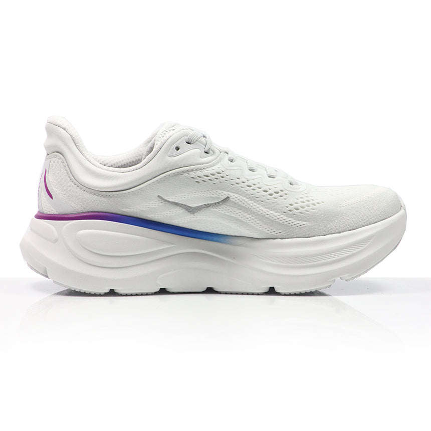 Hoka Bondi 9 Wide Fit Women's Running Shoe - Cosmic Grey/White