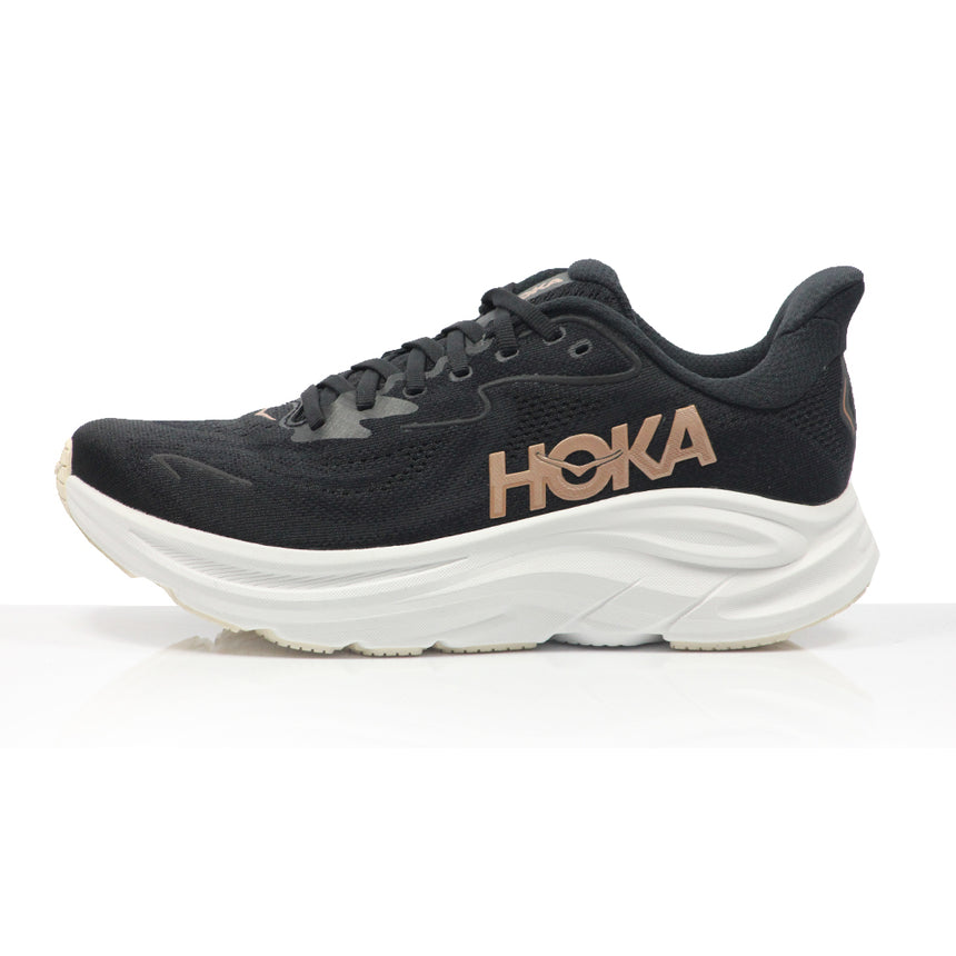 Hoka Clifton 10 Women's Running Shoe - Black/Rose Gold