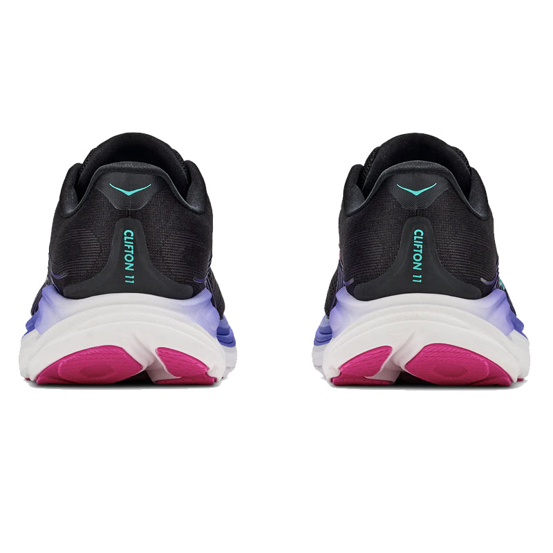 Hoka Clifton 11 Women's Running Shoe - Black/Neon Nebula