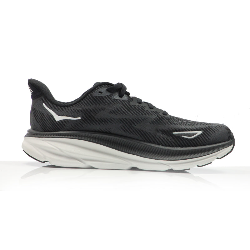 Hoka One One Clifton 9 Women's Running Shoe - Black/White