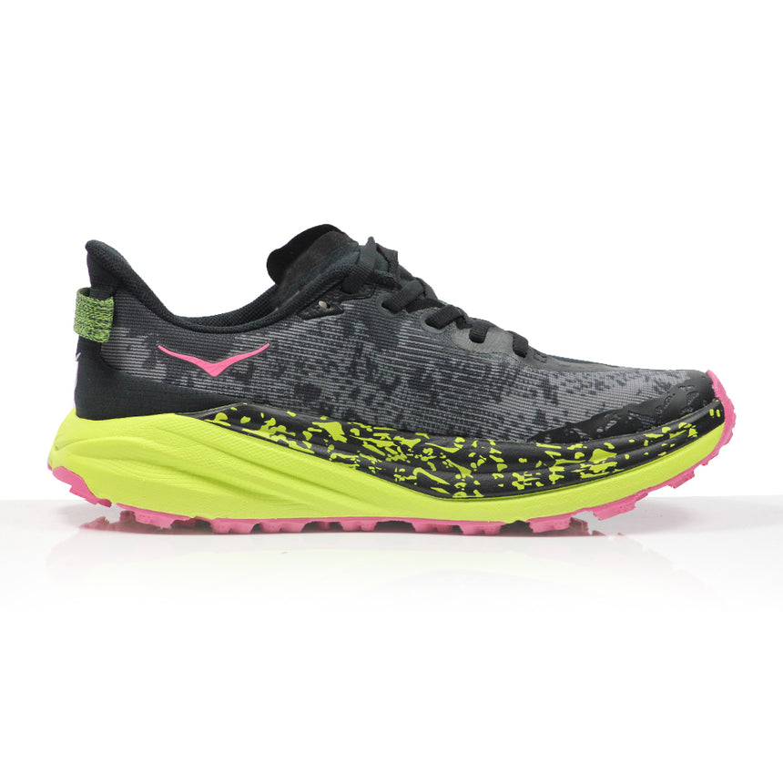 Hoka Speedgoat 6 Women's Trail Shoe - Black/Neon Hoka Citrus
