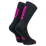 Sporcks Keep Going Black Crew Running Sock   - Black/Purple