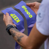 Sporcks Keep Going Purple Crew Running Sock - Purple/Neon