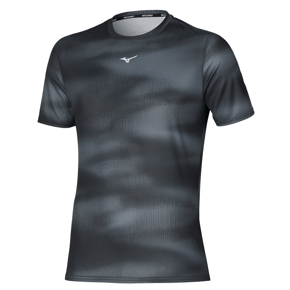 Mizuno Core Graphic Short Sleeve Men's Running Tee - Black