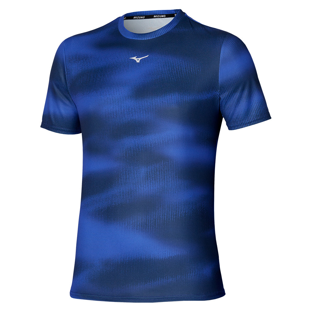 Mizuno Core Graphic Short Sleeve Men's Running Tee - Reflex Blue
