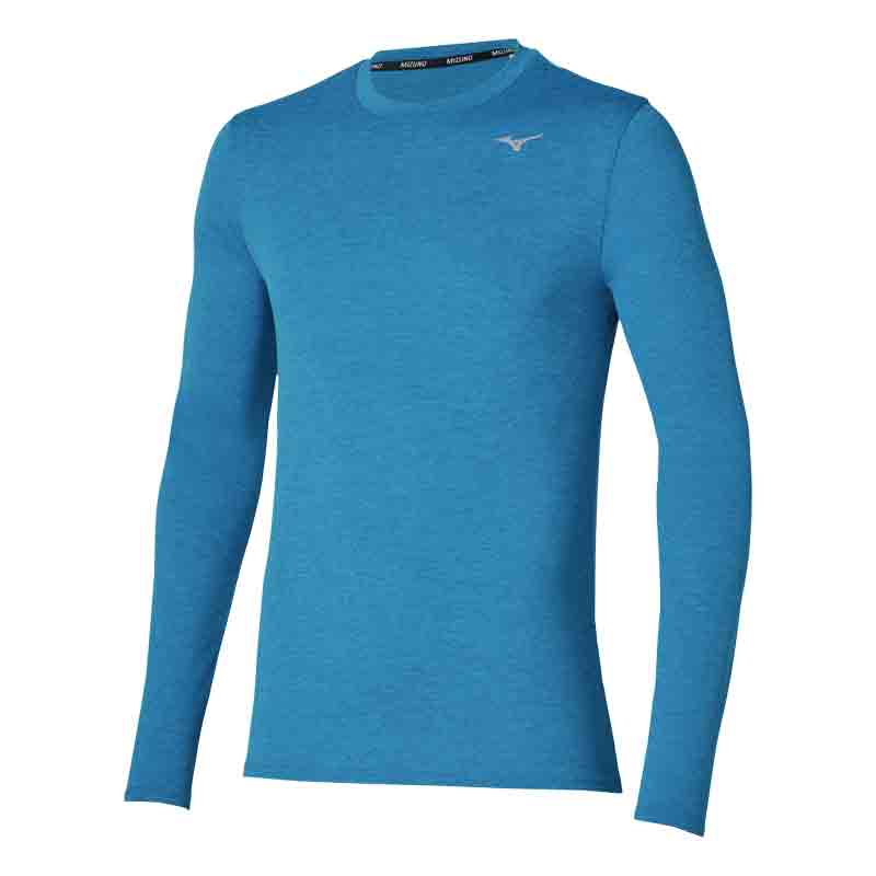 Mizuno Core Impulse Men's Long Sleeve Tee - Blue Jewel