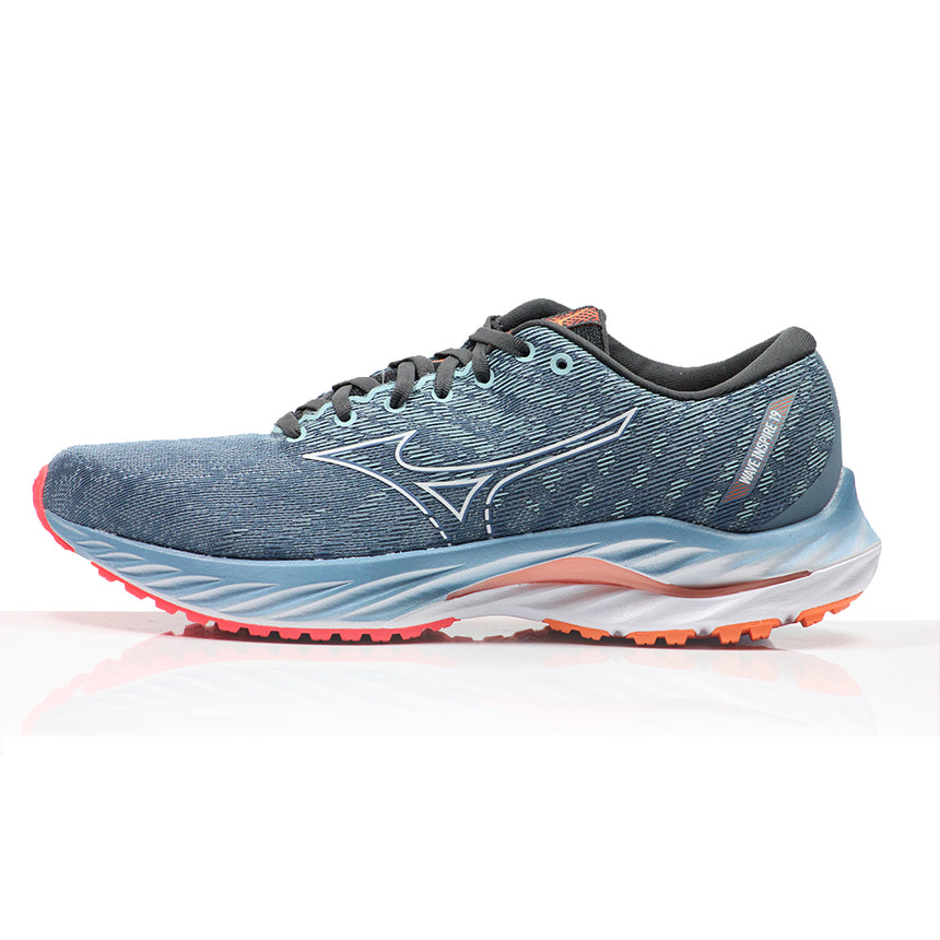 Mizuno Wave Inspire 19 Men's Running Shoe - Provincial Blue/White/Light Orange