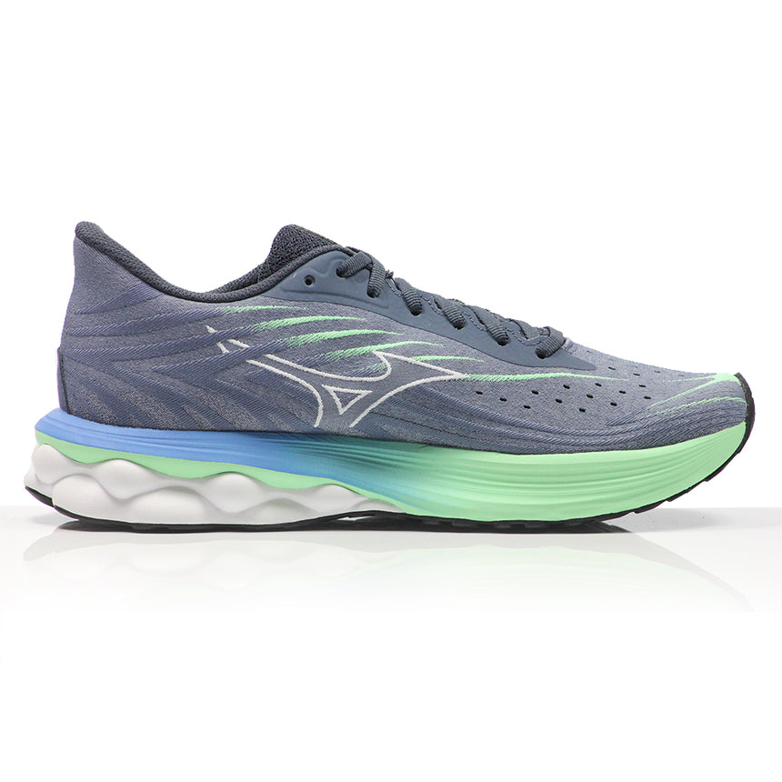 Mizuno Wave Skyrise 6 Men's Running Shoe - Vintage Indigo/White/Neo Mint
