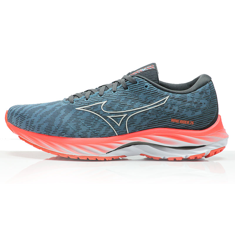 Mizuno Wave Rider 26 Men's Running Shoe - Provincial Blue/Nimbus Cloud/Soleil