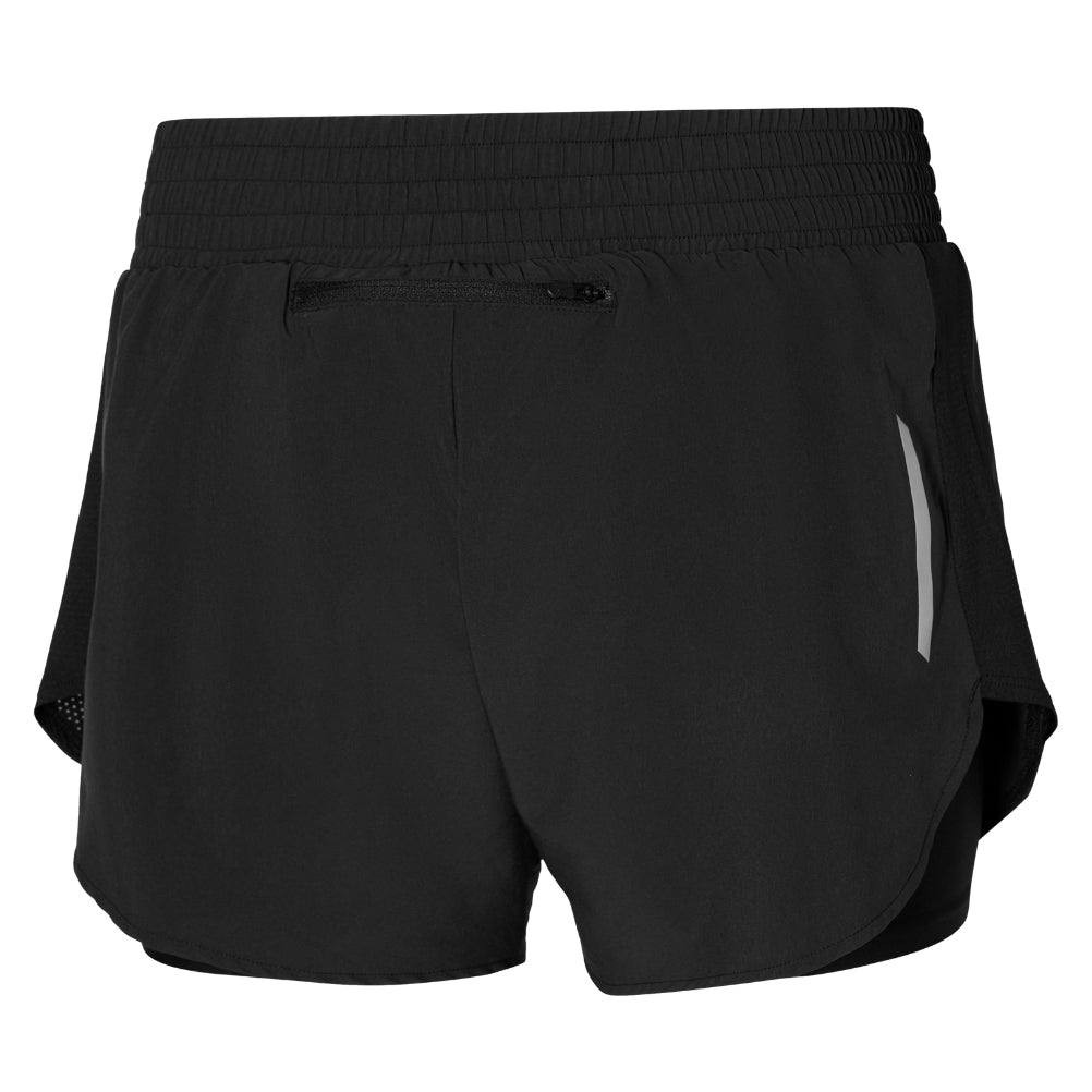 Mizuno 4.5inch 2in1 Women's Running Short - Black