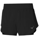 Mizuno 4.5inch 2in1 Women's Running Short - Black