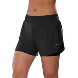 Mizuno 4.5inch 2in1 Women's Running Short - Black