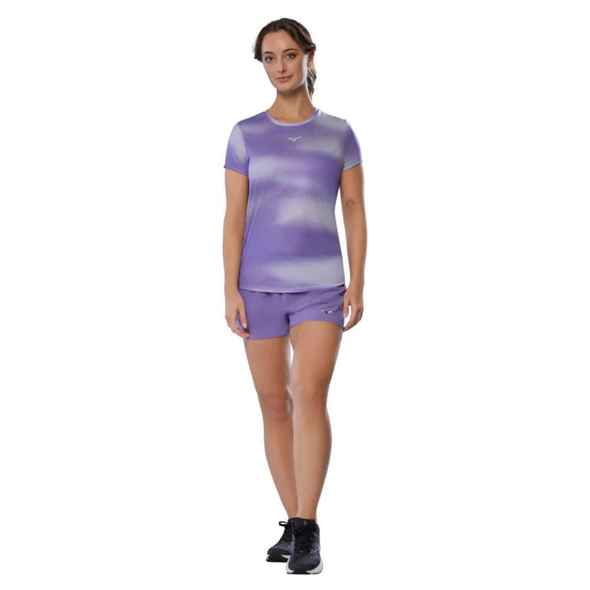 Mizuno Core Graphic Short Sleeve Women's Running Tee - Thistle