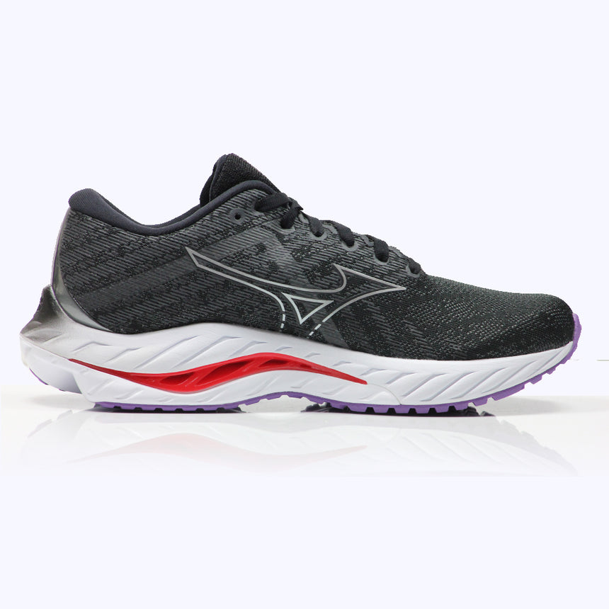 Mizuno Wave Inspire 19 Women's Running Shoe - Black/Silver/Bittersweet