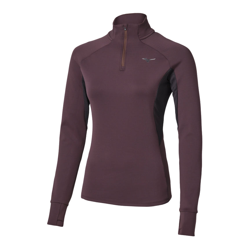 Mizuno Active Warmalite Half Zip Women's Running Top - Raisin