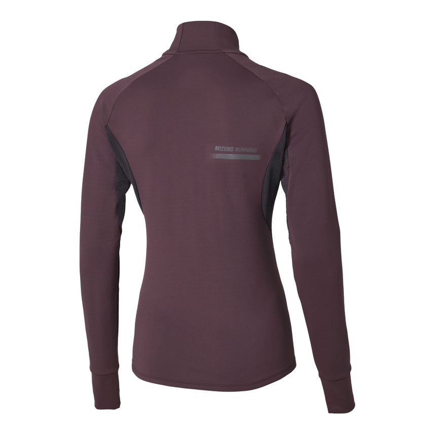 Mizuno Active Warmalite Half Zip Women's Running Top - Raisin