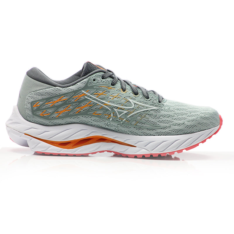 Mizuno Wave Inspire 20 Women's Running Shoe - Grey Mist/White/Dubarry