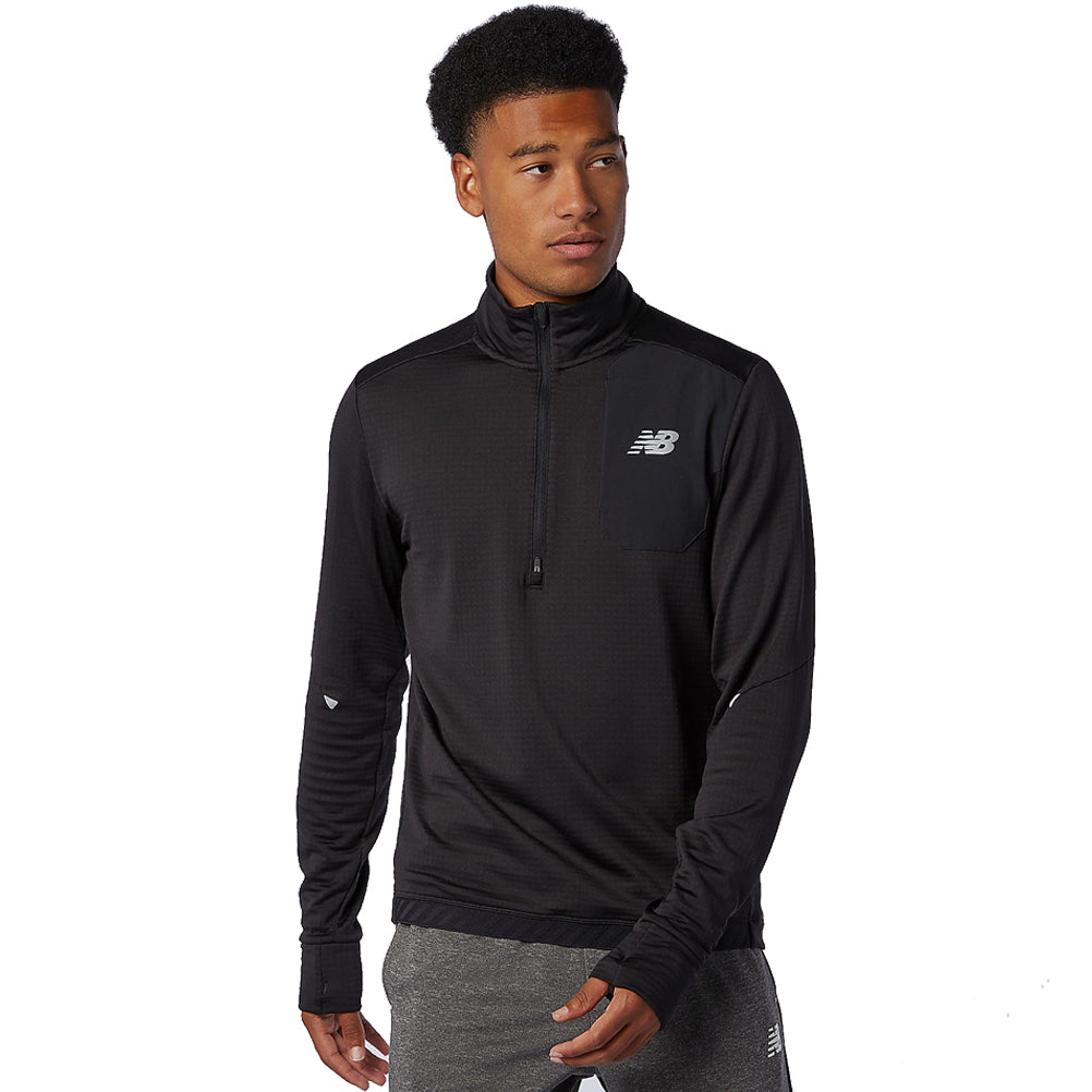 New Balance Impact Heat Grid Men's Half Zip Top Black