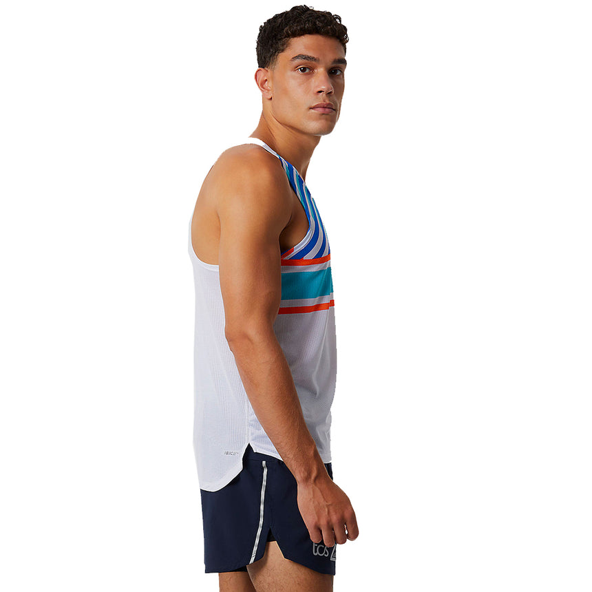 New Balance London Edition Impact Men's Running Singlet - White