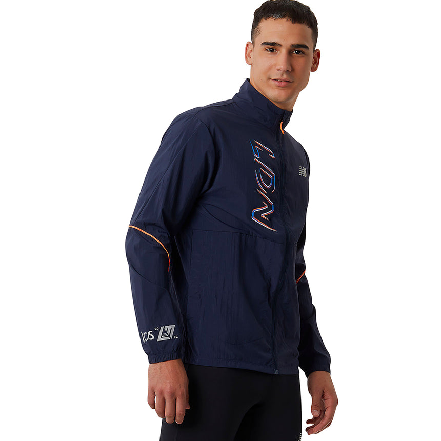 New Balance London Edition Printed Impact Men's Run Jacket - Eclipse