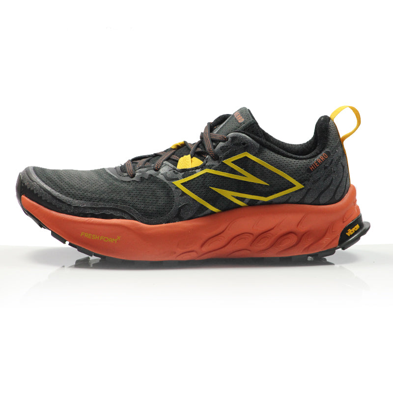New Balance Fresh Foam X Hierro v8 Men's Trail Shoe - Black/Infield Clay/Ginger Lemon