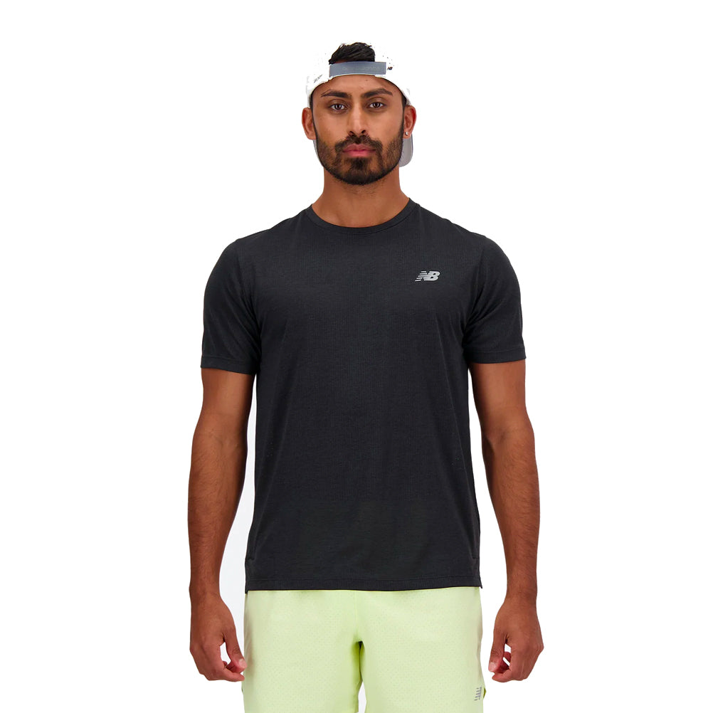 New Balance Athletics Men's Running Short Sleeve Tee - Black