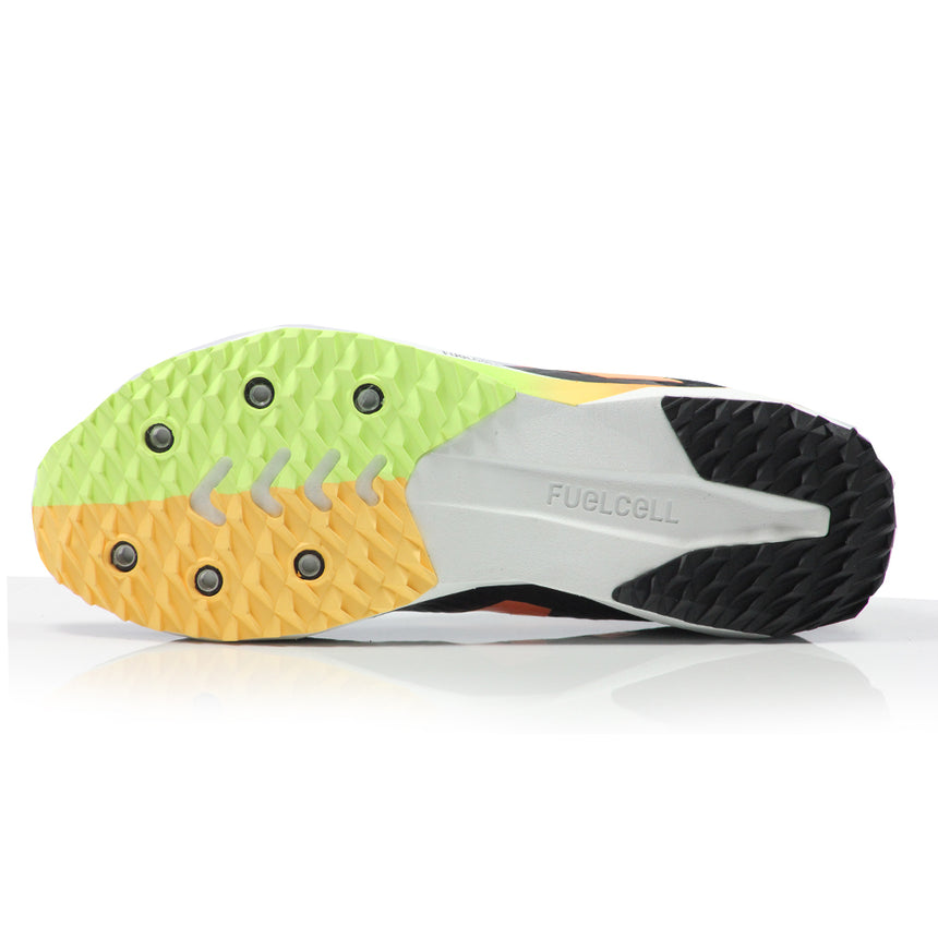 New Balance XC7 Fuelcell V5 Unisex Cross Country Spike - Black/Bleached Lime Glo/Hot Mango