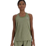 New Balance Athletics Women's Running Tank - Dark Olivine/Heather