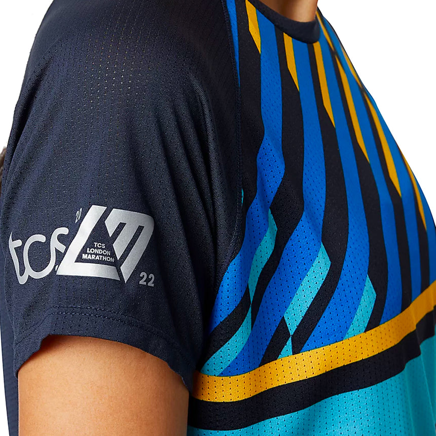New Balance London Edition Impact Run Short Sleeve Women's Running Tee - Navy