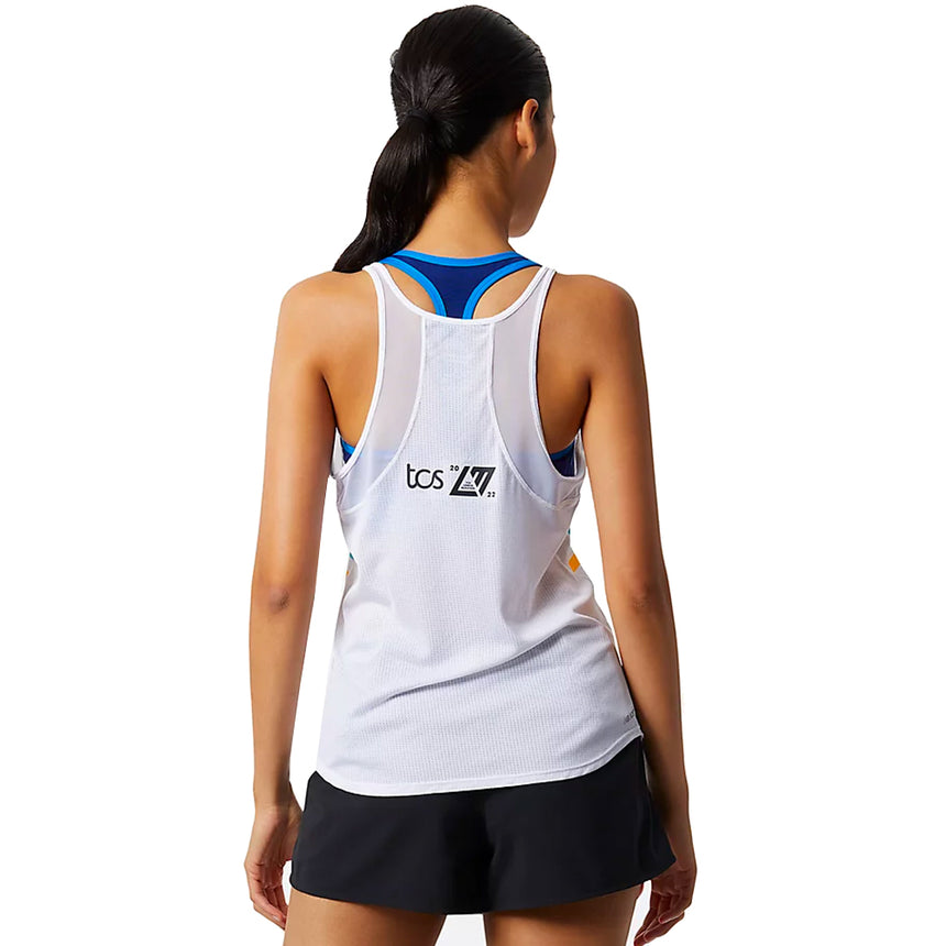 New Balance London Edition Printed Impact Women's Running Tank - White